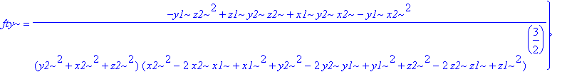 so1 := {ftz = 0, ftx = 0, fty = 0}, {ftx = -(x1*y2^...
